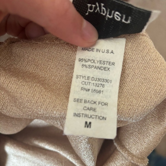 Vintage Y2K Hyphen Glamorous Gold Halter Maxi Formal Evening Dress-Size M - Picture 15 of 16